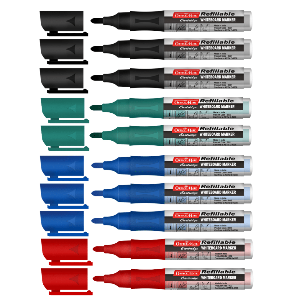 Whiteboard Marker With Refillable Cartridge Pack Of Pcs Soni