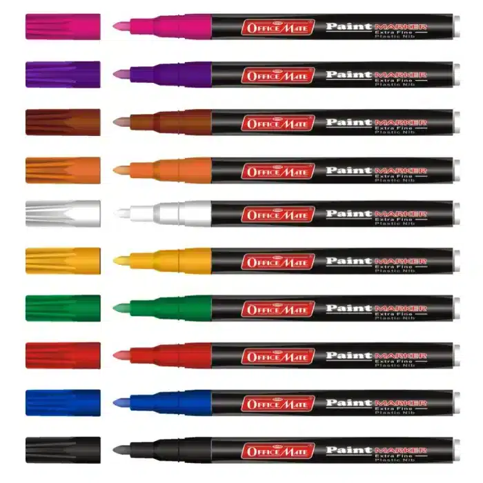 Fine Tip Paint Marker with Plastic Nib in Pack of 10 pcs