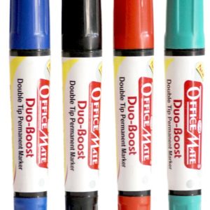 Soni-Office-Mate-Permanent-Marker-Double-Tip-Bullet-Chisel-Tip-Pack-of-10pcs-2