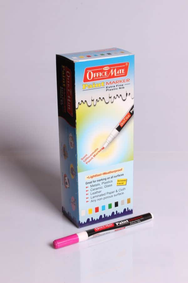 Soni Office Mate - Slim Paint Marker with Plastic Nib in Pack of 10 pcs 2