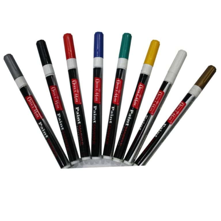 Soni Office Mate - Slim Paint Marker with Plastic Nib in Pack of 10 pcs