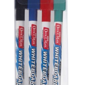 Soni Office Mate - Slim White Board Markers with Duster, Pack of 10 pcs 2