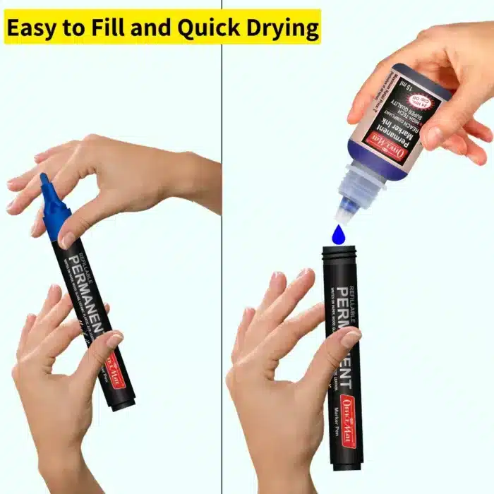 Permanent Marker Refill Ink 15 ML (Pack of 10pcs )