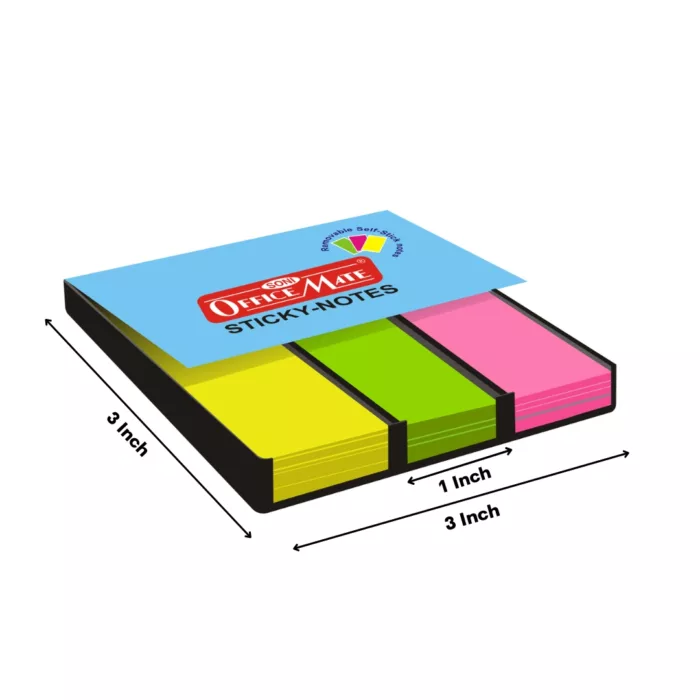 STICKY NOTEPADS FLUORESCENT (25 X 76 X 3 X 100) TRAY - PACK OF 1