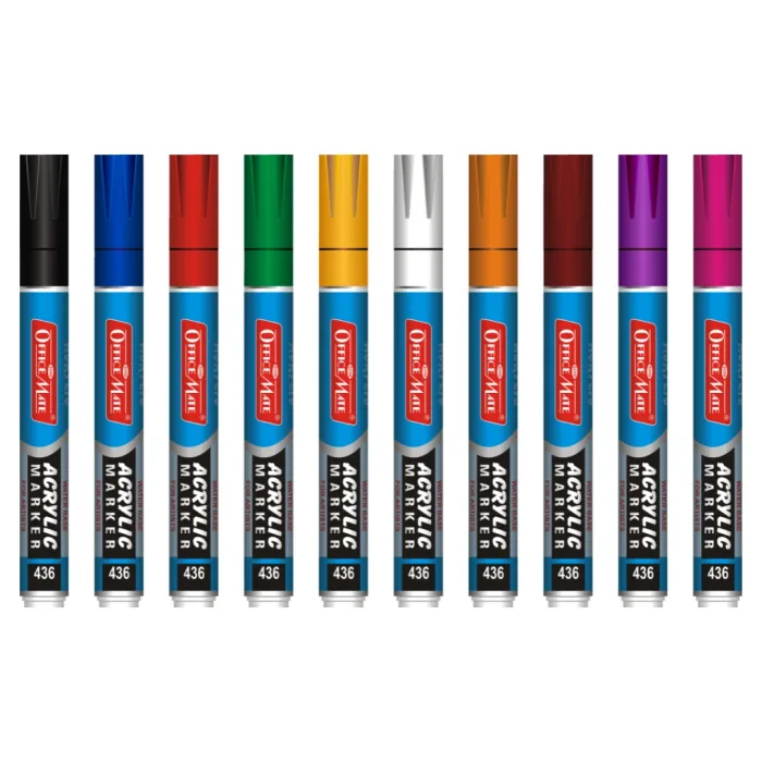 Acrylic Marker Regular colors in Pack of 10pcs