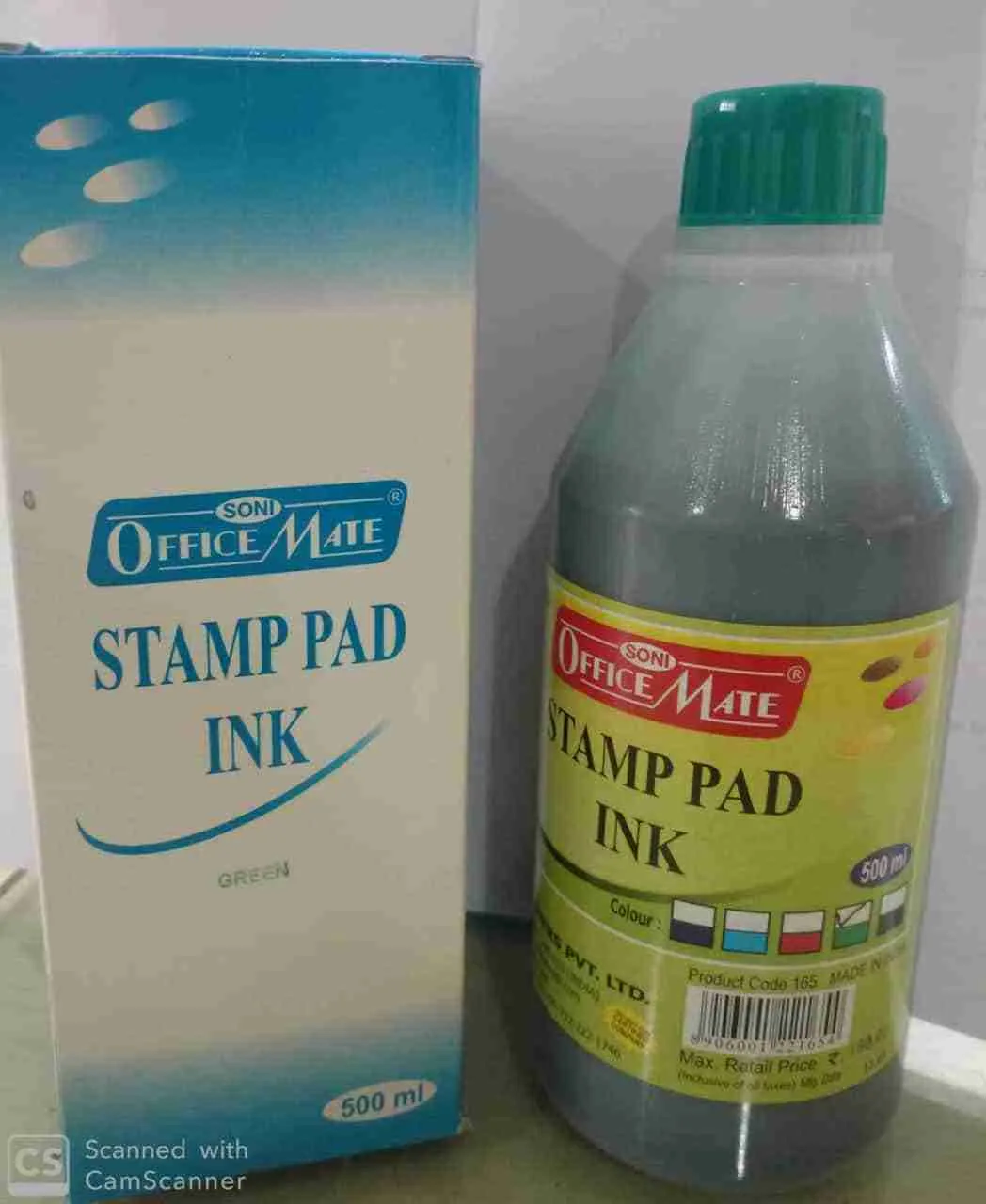 Stamp Pad Refill Ink Green 500 ml