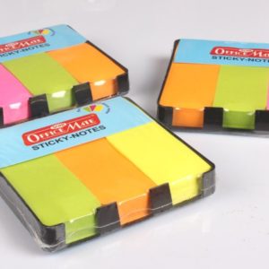 Soni Office Mate - Sticky NotePads Fluorescent (25 x 76 x 3 x 100) Tray in Pack of 12pcs 1
