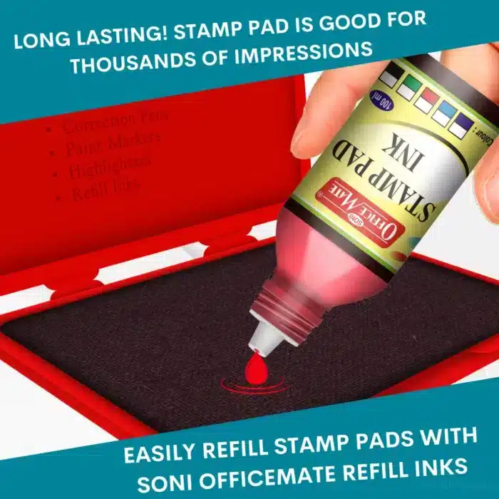 Stamp Pad Refill Ink 100 ML (Pack of 10pcs)