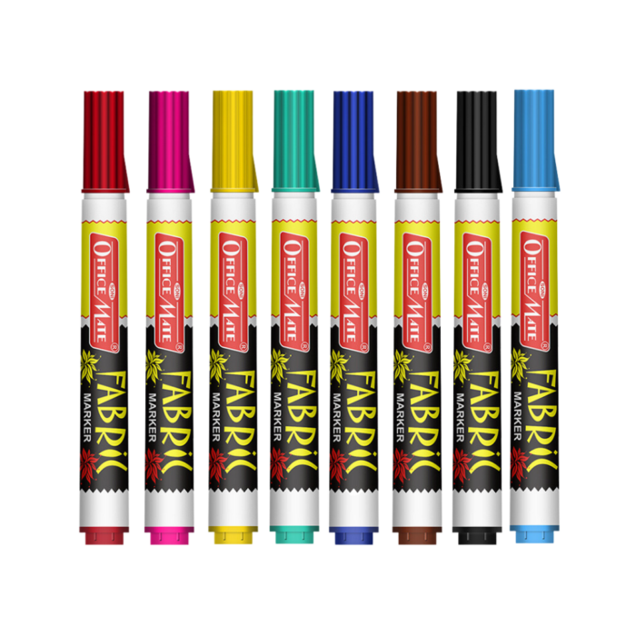 Fabric Markers (8pcs) – DIY Marker, Wash Resistant, Vivid Colours, Works On All Fabric Surfaces