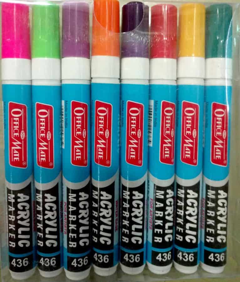 Flair Acrylic Paint Marker Pen Colour Marker Pen 12 N of pens   KundanTraders