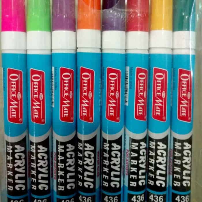 Soni Office Mate - Acrylic – Water Base Marker, Pack of 8 Pcs. PP Box 1