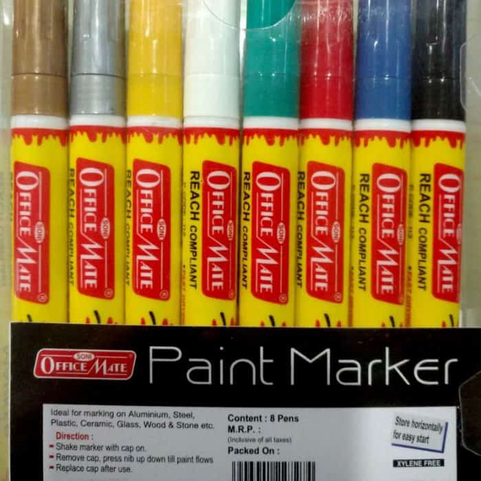 Soni Office Mate - Paint Marker Special colors, Pack of 8 pcs in PP Box