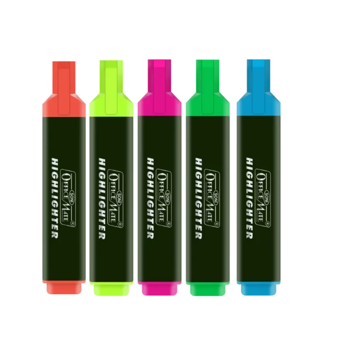 Highlighter  Pen Set of 5 pcs in PVC Pouch