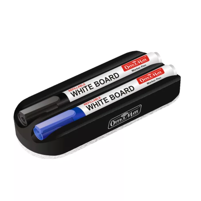 MAGNETIC WHITEBOARD DUSTERS WITH 2 WHITEBOARD MARKERS - PACK OF 1