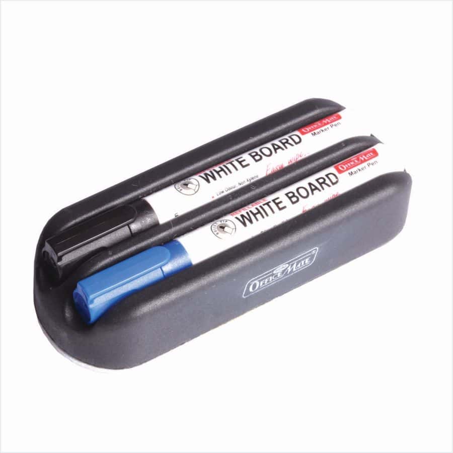 Soni Office Mate - Magnetic Dusters with 2 Whiteboard Markers in Pack of 10 Pcs