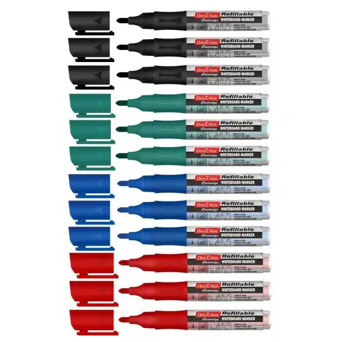 Whiteboard Marker with Refillable Cartridge Pack of 10 pcs - Soni Office Mate