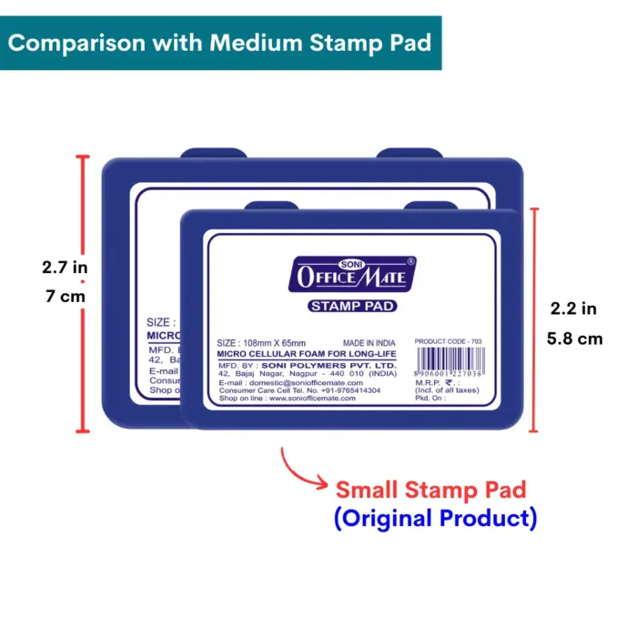 Stamp Pad - Blue, Long-Lasting Impressions, Quick-Drying Ink for Any Project - Image 7