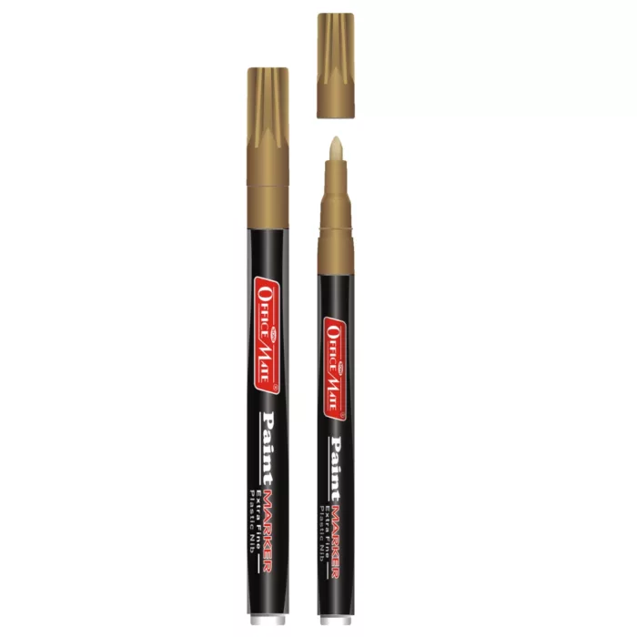 Fine Tip Paint Markers Pen with plastic nib 1pc golden
