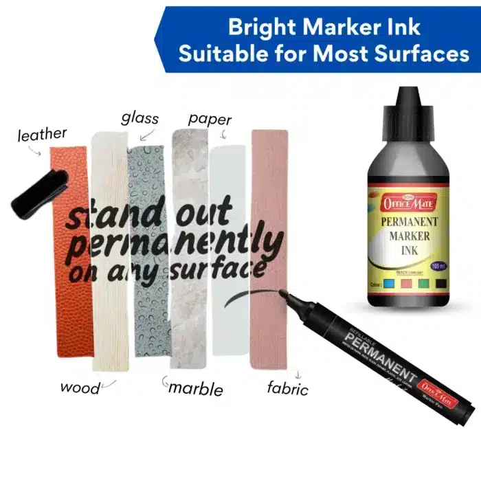 Permanent Marker Ink 100 Ml - Pack of 4 (Mix)