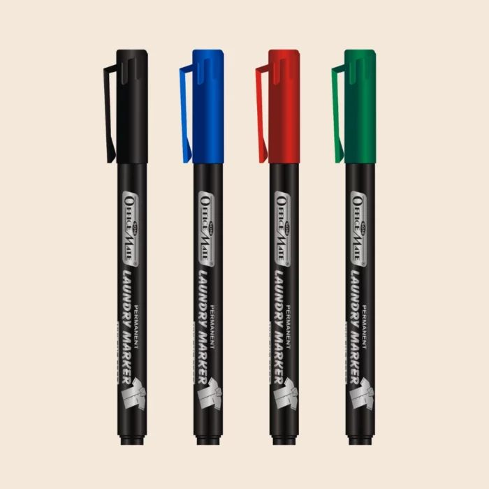 Fine Tip Laundry Markers Pen - Pack of 4 (Mix Color)