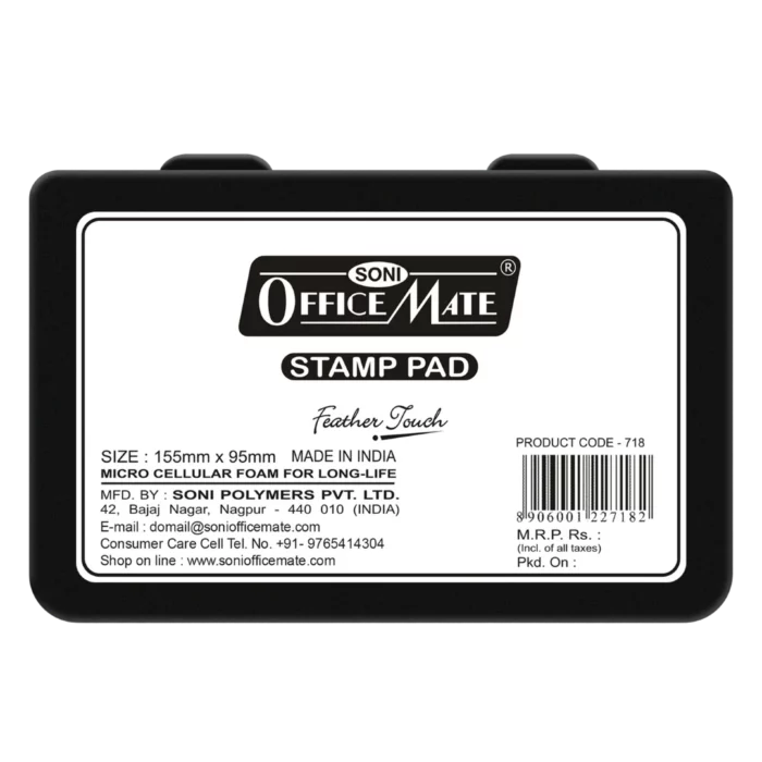 Stamp Pad - Black, Long-Lasting Impressions, Quick-Drying Ink for Any Project