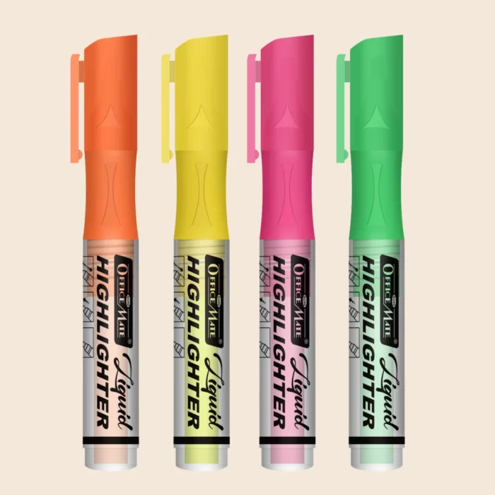 Liquid Highlighter Marker - Pack of 4