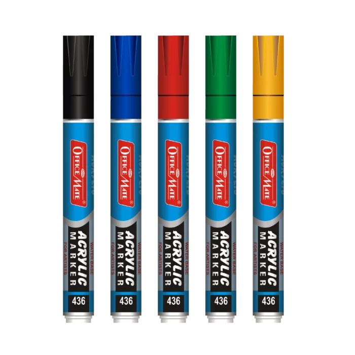 Acrylic Markers, Water-Based (5 pcs) – Non Toxic, Perfect for Doodling and Sketching