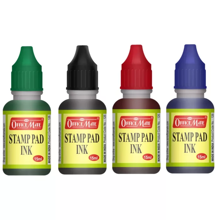 Stamp Pad Ink, mix Color, 15 Ml - Pack of 4