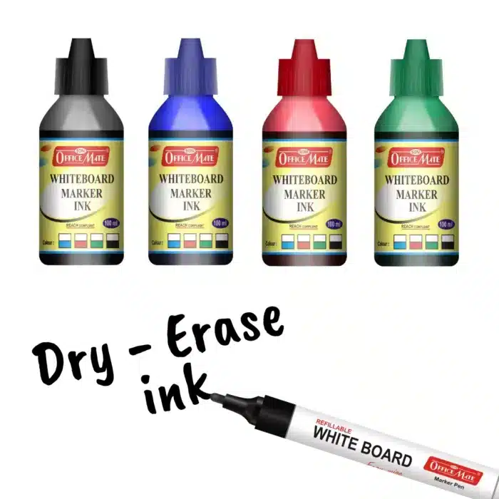 Whiteboard Marker Ink (MIX, 100ml, Pack of 4)