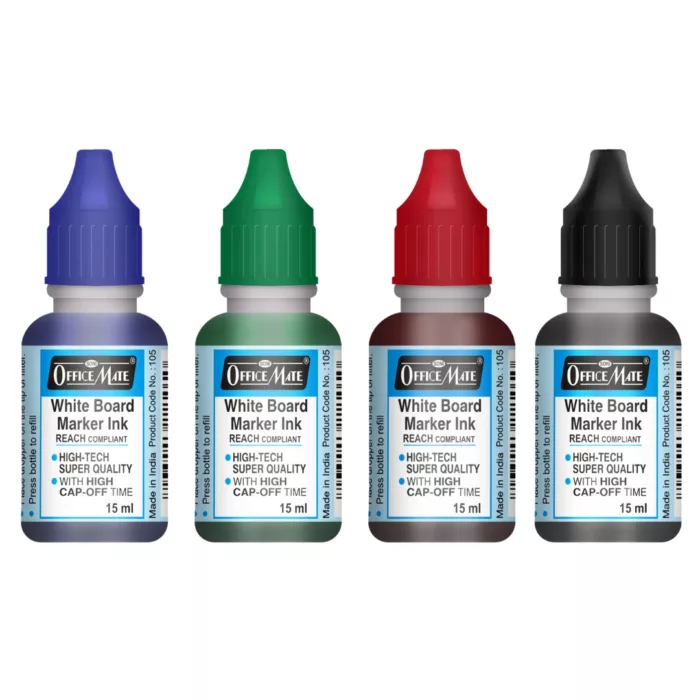 Whiteboard Marker Ink (MIX, 15ml, Pack of 4)
