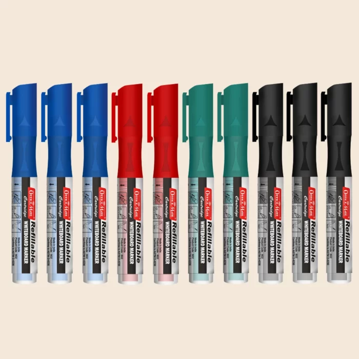 Whiteboard Marker with Refillable Cartridge Pack of 10 pcs - Soni Office Mate