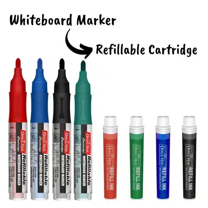 Refillable Cartridge For Whiteboard Marker – Pack Of 12pcs