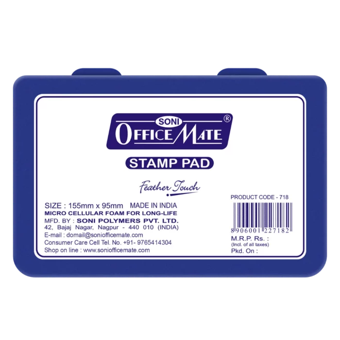 Stamp Pad - Blue, Long-Lasting Impressions, Quick-Drying Ink for Any Project