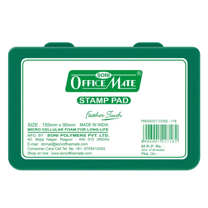 Stamp Pad - Green, Long-Lasting Impressions, Quick-Drying Ink for Any Project