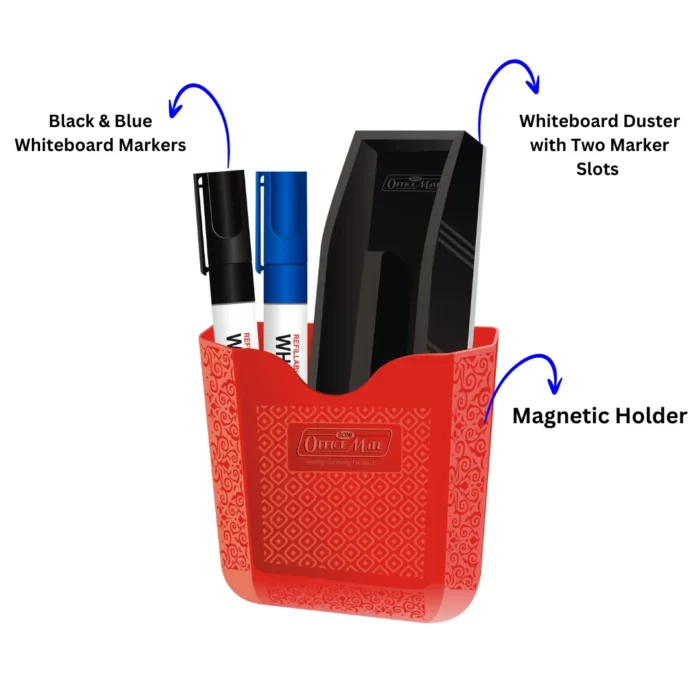 Magnetic Holder with Duster and Markers,  Ultimate Convenience, Multipurpose