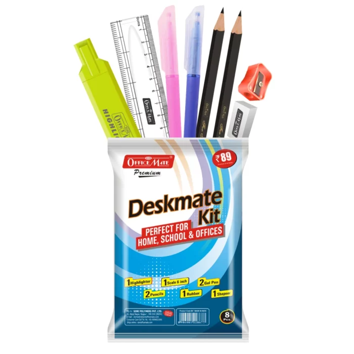 Deskmate Kit, All-in-one Stationery Set , Ideal Gift for Kids, Students & Office Use