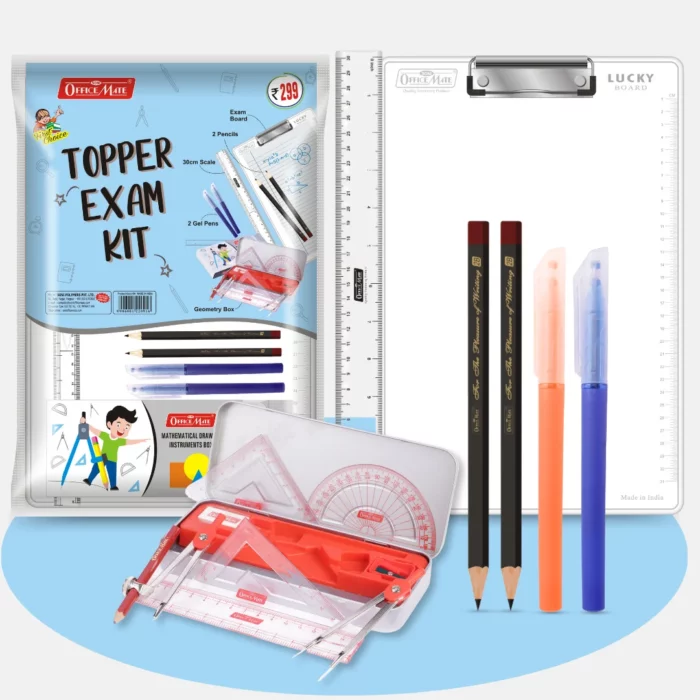 Topper Exam Kit, All-in-One for Exam Success, Durable Board & Writing Tools