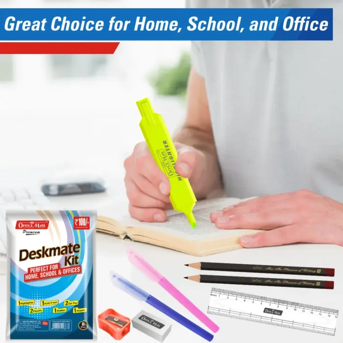 Deskmate Kit, All-in-one Stationery Set , Ideal Gift for Kids, Students & Office Use